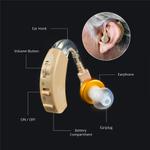 Unisound 115 Wireless Sound Amplifier For Old Age Person Mild to Moderate Hearing Loss BTE Hearing Aid (Beige)