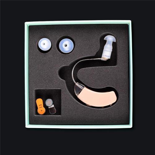 UN-125 German Made Wireless Listening Device for Severe to Moderate Hearing Loss  Behind the Ear Hearing Aid (Beige)