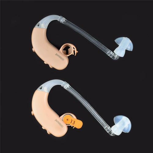 Old Age P13 Battery Adjustable Kaan Ki Device Unisound Vivo10P Behind the ear Hearing Aid (Beige)