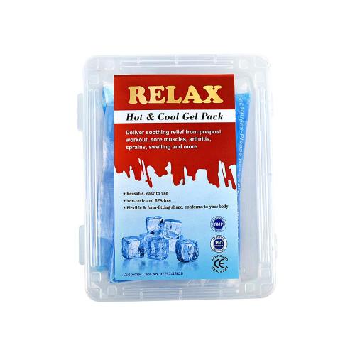 Hot & Cold Ice Pack for Swelling and Sore Muscles - Soft Flexible Silicon Pain Relief Gel Pack (Blue)