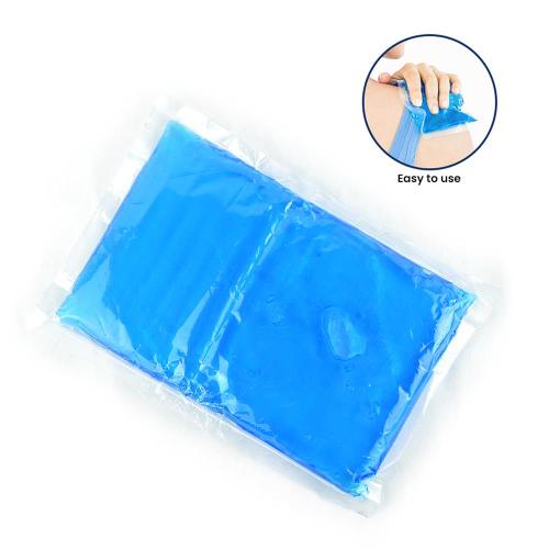 Hot & Cold Ice Pack for Swelling and Sore Muscles - Soft Flexible Silicon Pain Relief Gel Pack (Blue)