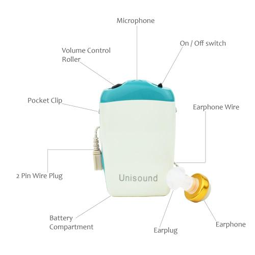 Unisound German Made Ear Machine for Old Age Person - Pocket 172 Hearing Aid