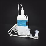 Unisound Pokettio Hearing Aid German Made Fashion Style 2Pin V-cord 6 Volume Adjustable Pocket Hearing Aid (Sky Blue, White)